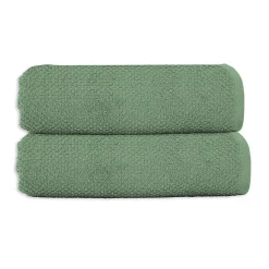 Lot 2 serviettes de bain 70x140 coton éponge 70x140cm