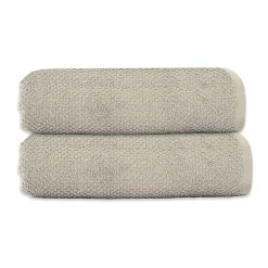 Lot 2 serviettes de bain 70x140 coton éponge 70x140cm