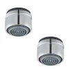 Lot de 2 aérateurs antitartre avec limiteur de débit 3 l/min M 24x1 PRESTO chromé