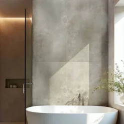 Lot de 4 Dalles Murales Douche SPC/PVC Décor effet Pierre Beige - 59,2x118,4cm - 2,8M²