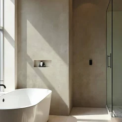 Lot de 8 Dalles Murales Douche SPC/PVC Décor effet Pierre Beige - 38,9x77,8cm - 2,42M²