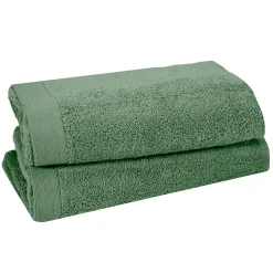 Lot de 2 draps de bain 500 g/m² Lichen 70x130 cm STUDIO