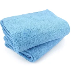 Lot de 2 draps de bain 90x150 cm ALPHA bleu Ciel