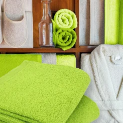 Lot de 2 draps de douche 70x130 cm ALPHA vert Pistache