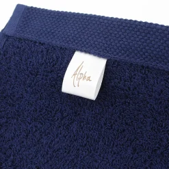 Lot de 2 draps de douche 70x130 cm ALPHA bleu Marine