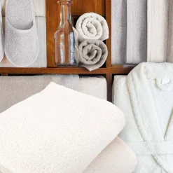 Lot de 2 draps de douche 70x130 cm ALPHA ivoire