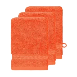 Lot de 3 gants de toilette 550 g/m² Corail 16x22 cm LUXURY