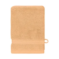 Lot de 3 gants de toilette 550 g/m² Pêche 16x22 cm LUXURY