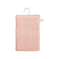 Lot de 2 gants de toilette - coton 450 gr/m² - rose 15x21 cm - Atmosphera
