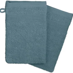 Lot de 2 gants de toilette 15 x 21 cm Couleur moderne orage