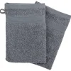 Lot de 2 gants de toilette - coton 450 gr/m² - gris anthracite 15x21 cm - Atmosphera