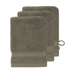 Lot de 3 gants de toilette 550 g/m² Noisette 16x22 cm LUXURY