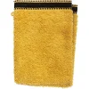 Lot de 2 gants de toilette Joia - coton 550 gr/m² - jaune moutarde 15x21 cm - Atmosphera