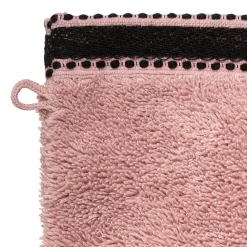 Lot de 2 gants de toilette Joia - coton 550 gr/m² - rose 15x21 cm - Atmosphera