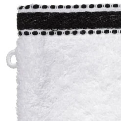 Lot de 2 gants de toilette Joia - coton 550 gr/m² - blanc 15x21 cm - Atmosphera