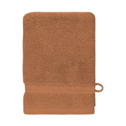 Lot de 3 gants de toilette 550 g/m² Brique 16x22 cm LUXURY