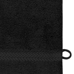 Lot de 3 gants de toilette 550 g/m² Noir 16x22 cm LUXURY