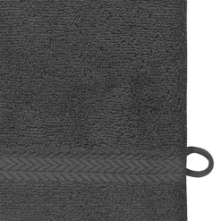 Lot de 3 gants de toilette 550 g/m² Anthracite 16x22 cm LUXURY