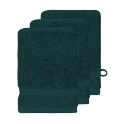 Lot de 3 gants de toilette 550 g/m² Petrol 16x22 cm LUXURY