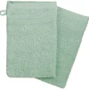 Lot de 2 gants de toilette - coton 450 gr/m² - vert céladon 15x21 cm - Atmosphera