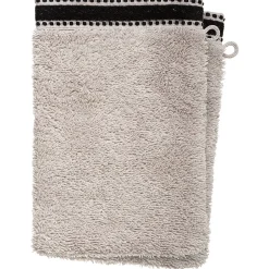 Lot de 2 gants de toilette Joia - coton 550 gr/m² - lin 15x21 cm - Atmosphera