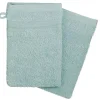 Lot de 2 gants de toilette 15 x 21 cm Couleur moderne bleu glacier