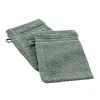 Lot de 2 gants de toilette 15 x 21 cm Tendresse vert cèdre