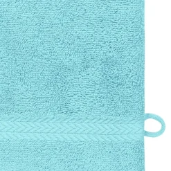 Lot de 3 gants de toilette 550 g/m² Bleu Turquoise 16x22 cm LUXURY