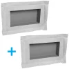 Lot de 2 niches de douche à carreler - formats intérieurs 40 x 20 cm - 9 cm de profondeur
