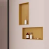 Lot de 2 Niches de Douche Or Satiné - 30x60 cm - Rangement Mural Salle de Bain - NOOK