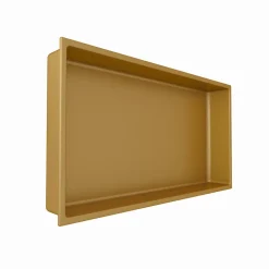 Lot de 2 Niches de Douche Or Satiné - 30x30 cm et 30x60 cm - Rangement Mural Salle de Bain - NOOK