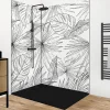 Lot de 2 panneaux de douche en aluminium (90x220 & 120x220 cm) + profilés noir - Lamnar - Noir