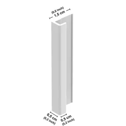 Lot de 2 panneaux de douche en PVC (90x220 & 120x220 cm) + profilés blanc - Essentiel - Blanc