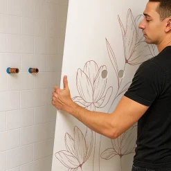 Lot de 2 panneaux de douche en aluminium (90x220 & 120x220 cm) + profilés blanc - Charme - Blanc