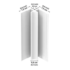 Lot de 2 panneaux de douche en aluminium (90x220 & 120x220 cm) + profilés blanc - Sotma - Blanc et doré