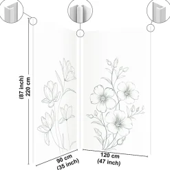 Lot de 2 panneaux de douche en PVC (90x220 & 120x220 cm) + profilés blanc - Charme - Vert