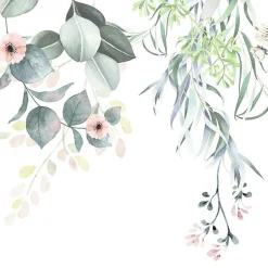 Lot de 2 panneaux de douche en aluminium (90x220 & 120x220 cm) + profilés blanc - Flowers in Rain - Multicolore