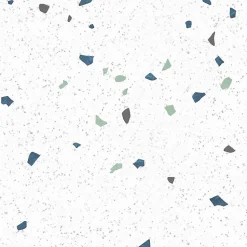 Lot de 2 panneaux de douche en aluminium (90x220 & 120x220 cm) + profilés blanc - Terrazzo Mineral - Multicolore