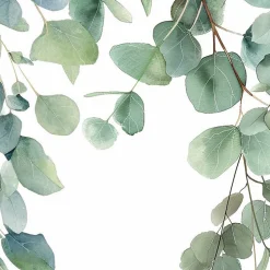 Lot de 2 panneaux de douche en PVC (90x220 & 120x220 cm) + profilés blanc - Eucalyptus in Rain - Multicolore