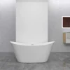 Lot de 2 panneaux muraux de douche Blanc en aluminium avec 1 profilés, L40xL100xH210 cm ,protection murale,antimoisissure