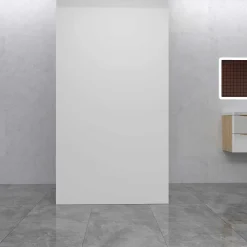 Lot de 2 panneaux muraux de douche Blanc en aluminium avec 1 profilés, L40xL80xH210 cm ,protection murale, antimoisissure