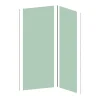 Lot de 2 panneaux muraux de douche vert clair en aluminium avec profilés - L90 x L120 x H210 cm - ITZIAR