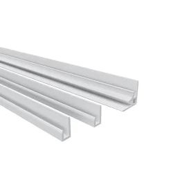 Lot de 2 panneaux muraux de douche blanc mural aluminium avec 3 profiles - L.100 x L.100 x H.210 cm - Étanche,facile à nettoyer