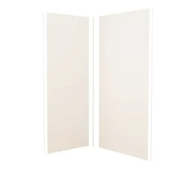 Lot de 2 panneaux muraux de douche Ivoire mural aluminium avec 3 profiles - L.100 x L.120 x H.210 cm - Étanche,facile à nettoyer
