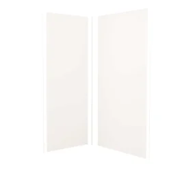 Lot de 2 panneaux muraux de douche blanc mural aluminium avec 3 profiles - L.80 x L.90 x H.210 cm - Étanche,facile à nettoyer