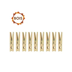 Lot de 36 Pinces à linge Bois MSV