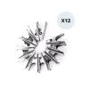 Lot de 12 Pinces à linge en inox MSV
