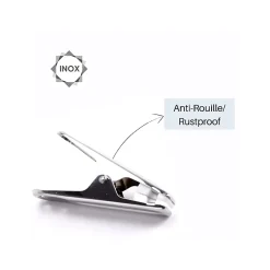 Lot de 12 Pinces à linge en inox MSV