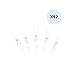 Lot de 12 Pinces à linge Plastique Géantes MSV