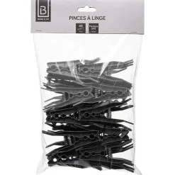Lot de 48 pinces à linge Noir - 5Five